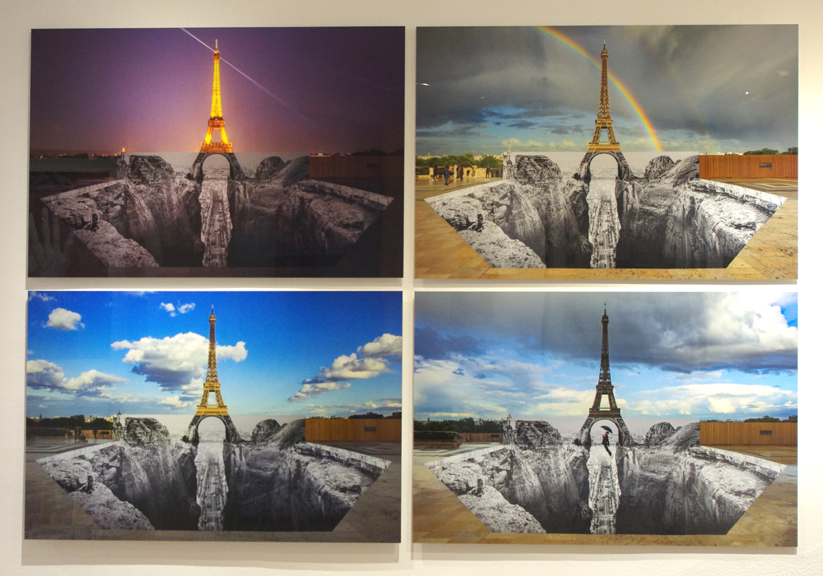 Inside Out , Ausstellung Galerie Lochner JR TROMPE L'OEIL, LES FALAISES DU TROCADÉRO, Galerie Lochner